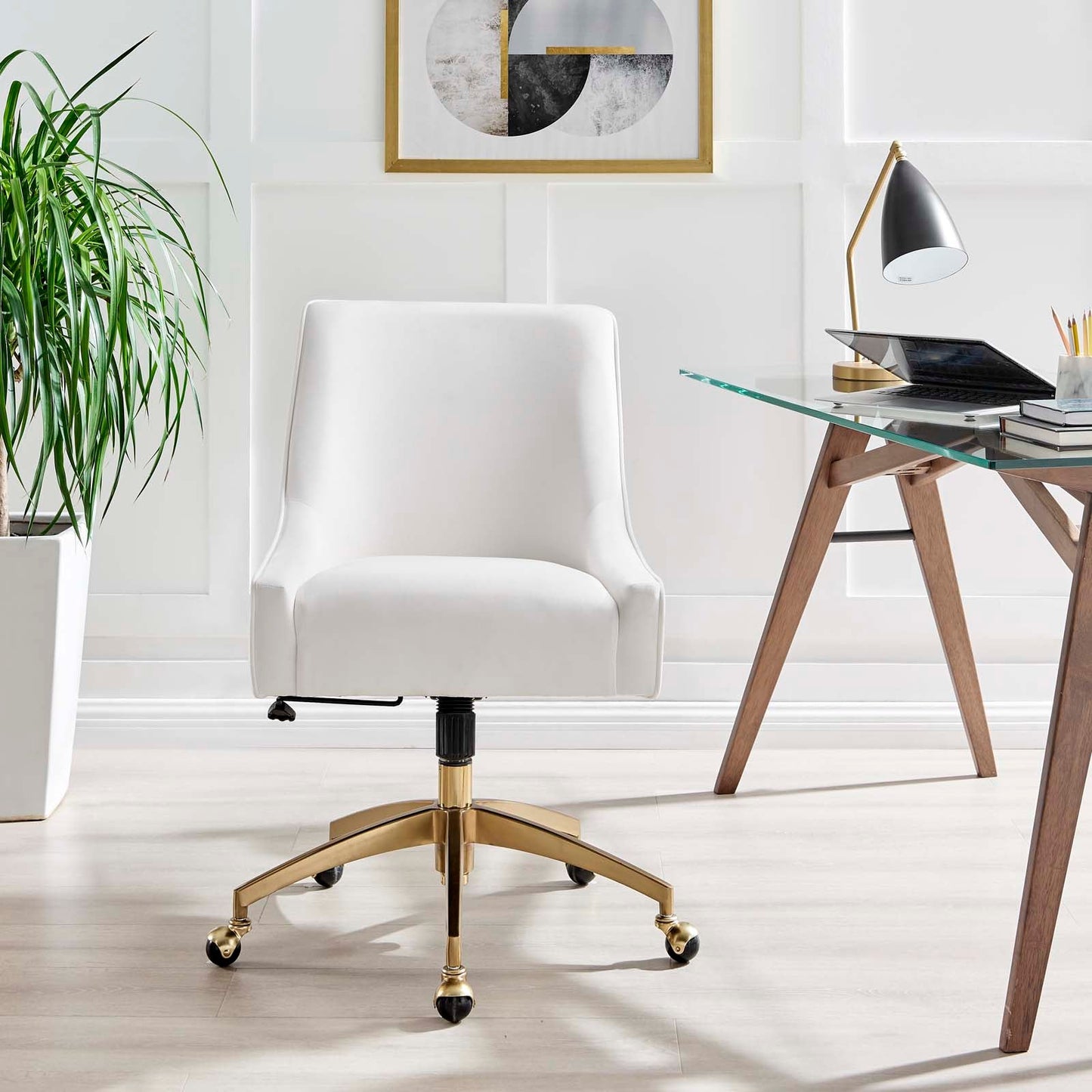 Discern Performance Velvet Office Chair By Modway - EEI-5079-GRN | Office Chairs | Modishstore - 42