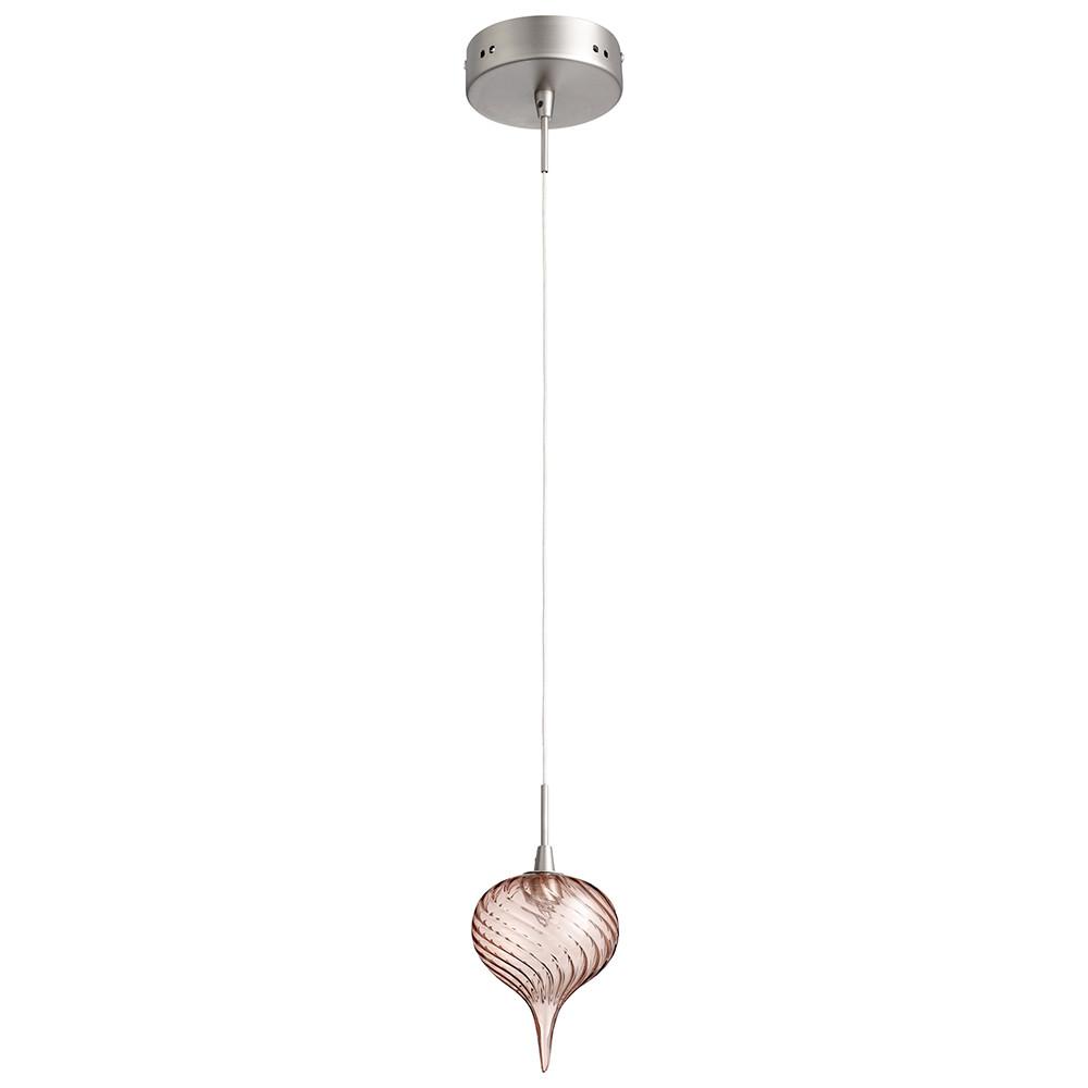 Cyan Design 1 Light Blush Teardrop - Satin Nickel