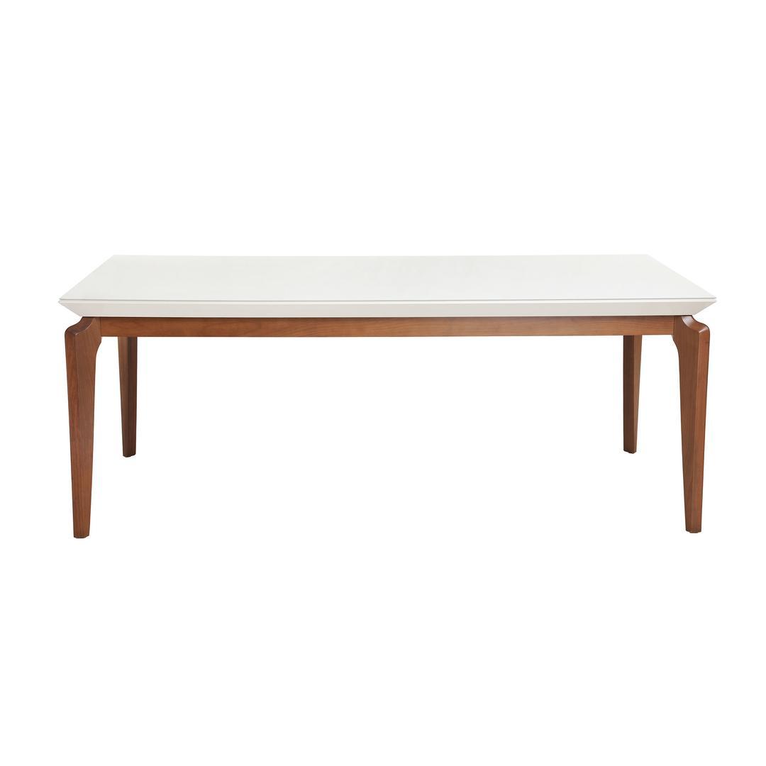 Manhattan Comfort Payson 82.67" Modern Rectangular Dining Table with Glass Top