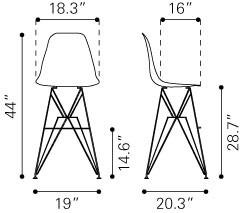 Zuo Zip Bar Chair