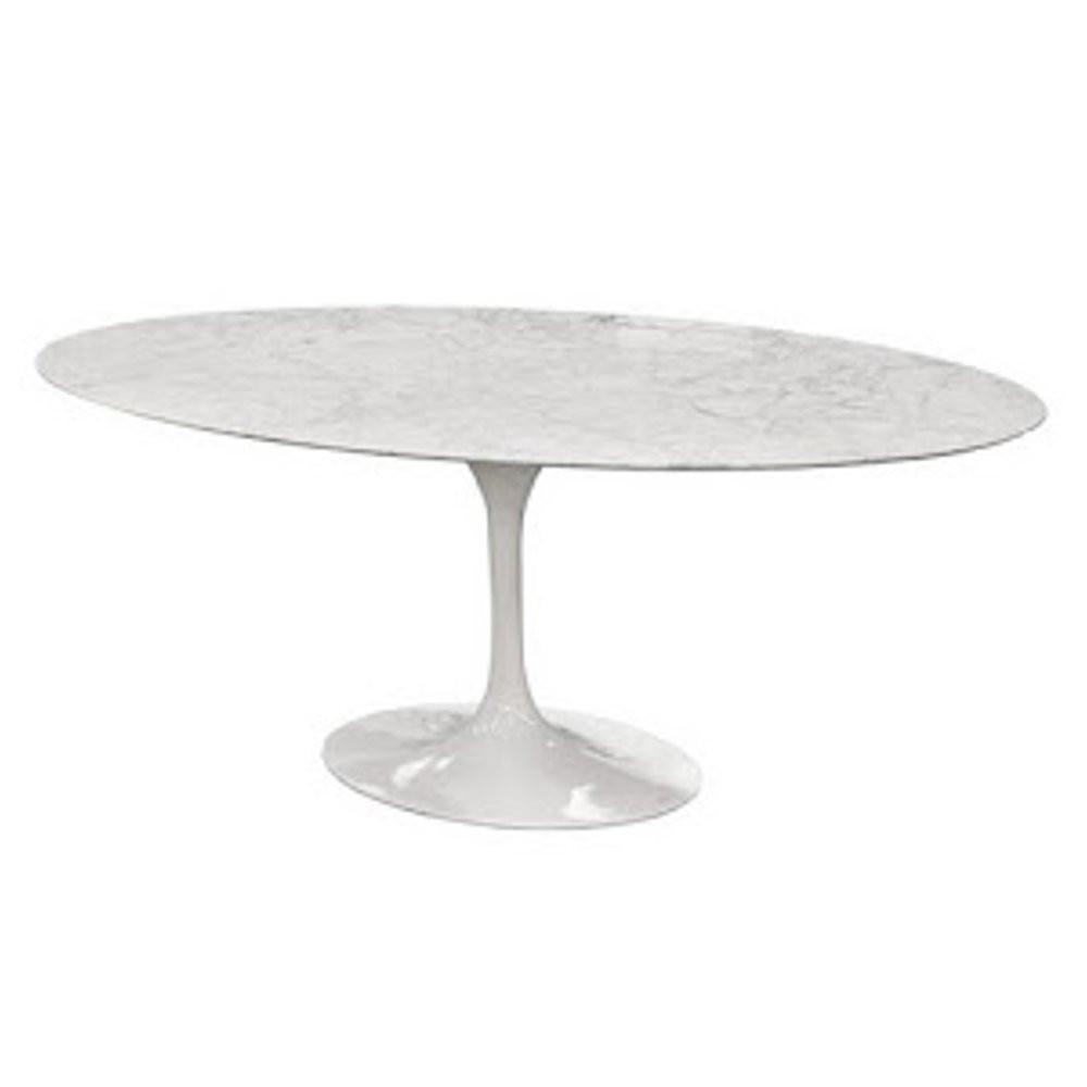 Fine Mod Imports Flower Marble Table Oval 60
