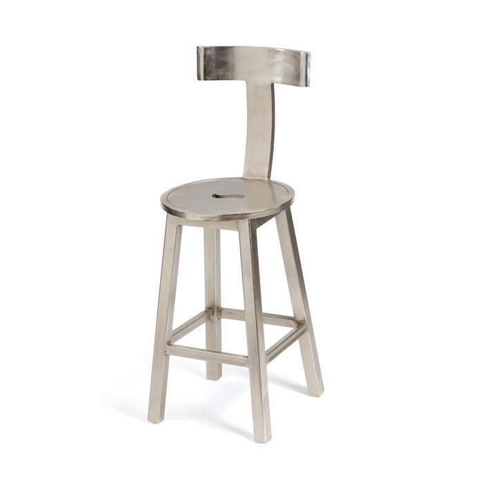 26" Seat Height Steel Finish Barstool by GO Home
