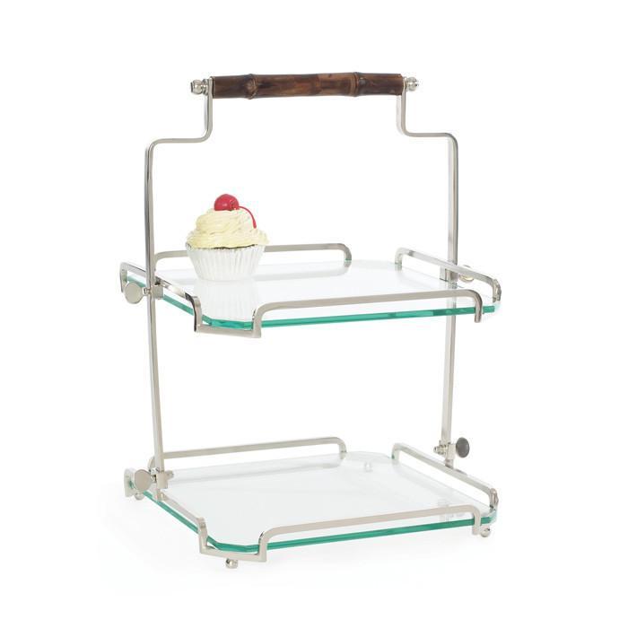 Two Tier Bamboo Handle Stand by GO Home