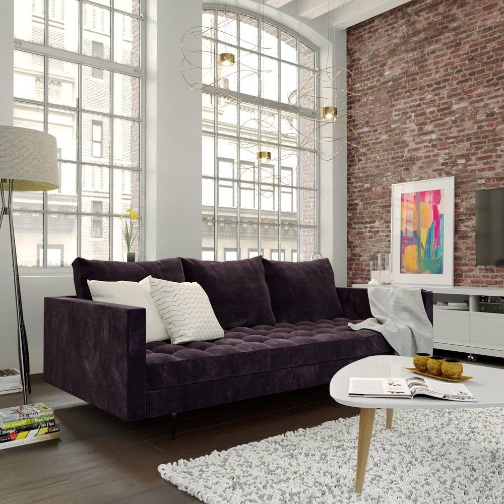 Manhattan Comfort Granville 3-Seat Tweed Sofa
