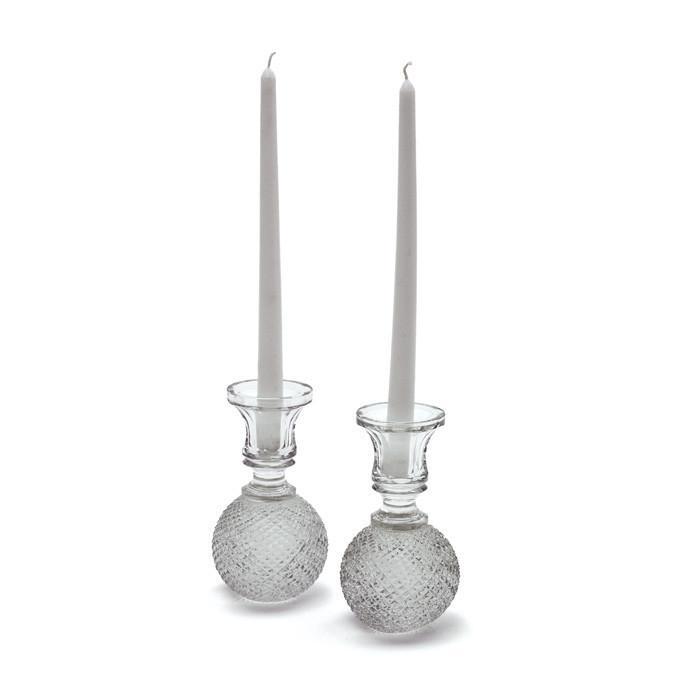 Cross Cut Ball Candlesticks by GO Home