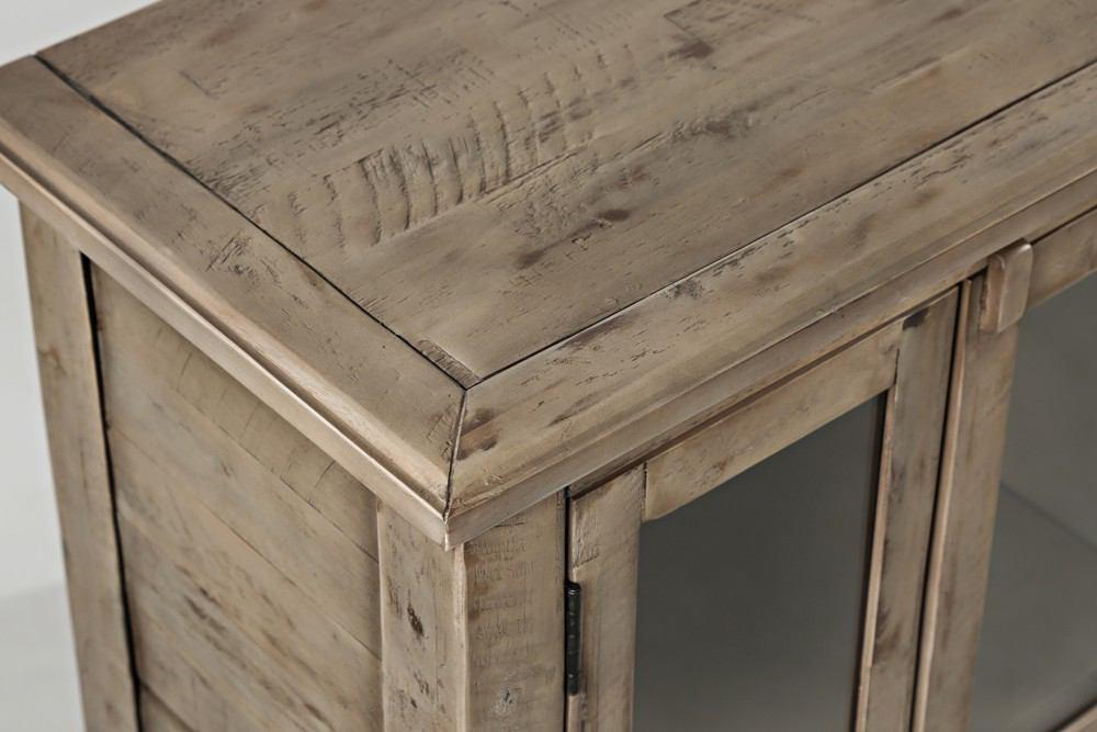 Jofran Rustic Shores Watch Hill Weathered Grey 70" Accent Cabinet