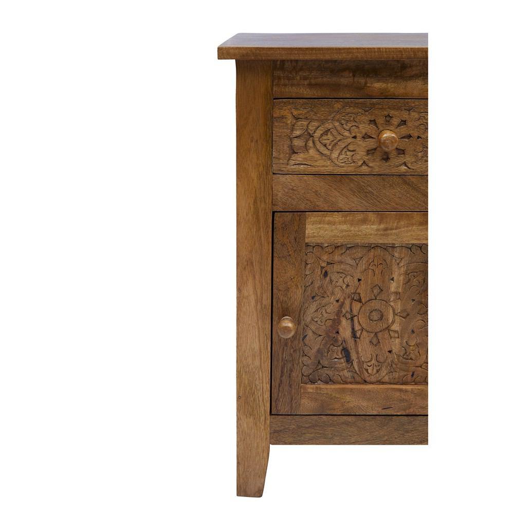 Jofran Global Archive Hand Carved Accent Table