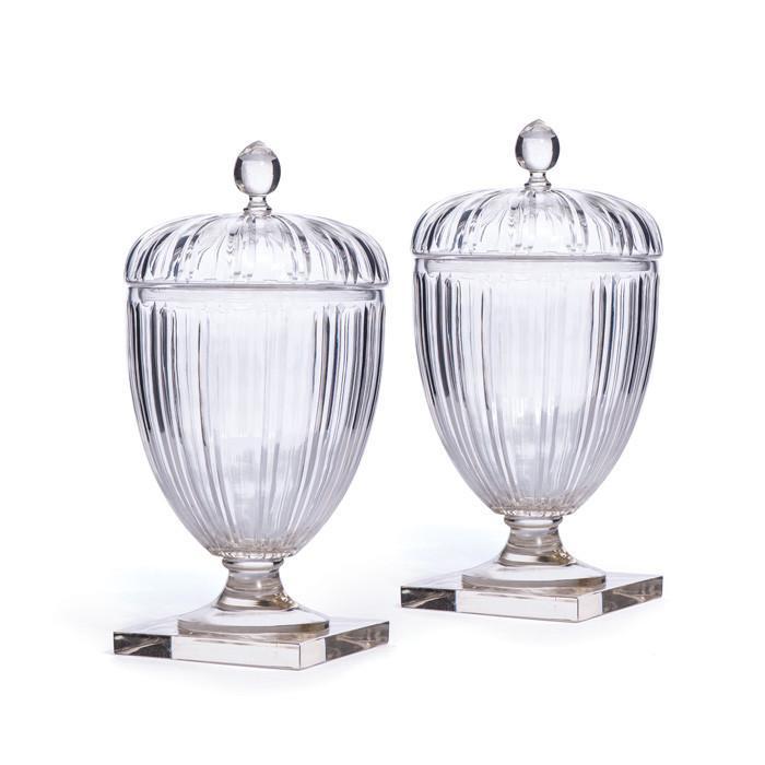 Franz Ripple Pair Of Jars by GO Home