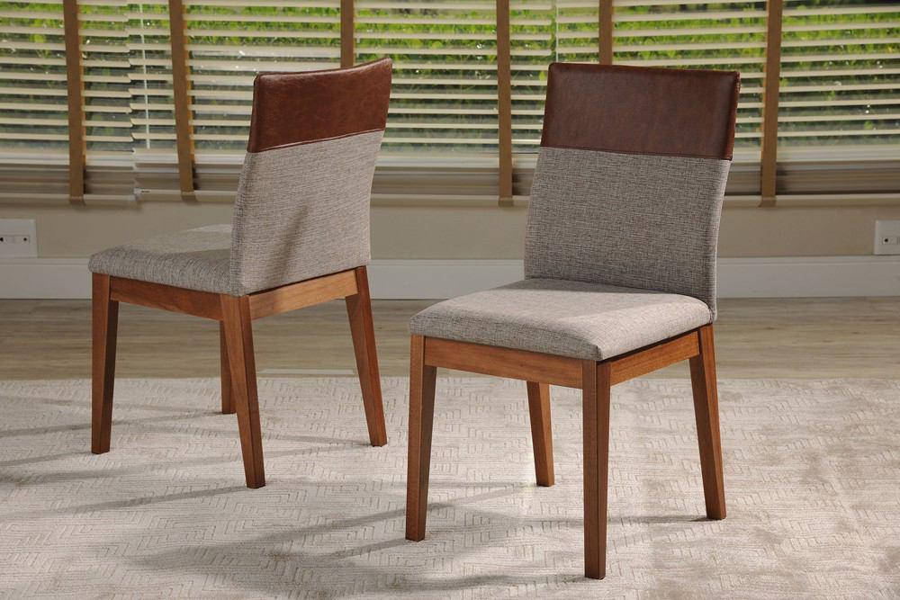 Manhattan Comfort Duke 2-Piece Dining Chair with Synthetic Leather