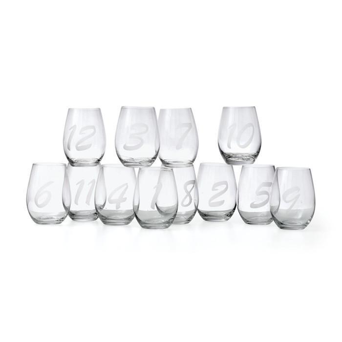 Set Of 12 Noir Wine Glasses by GO Home