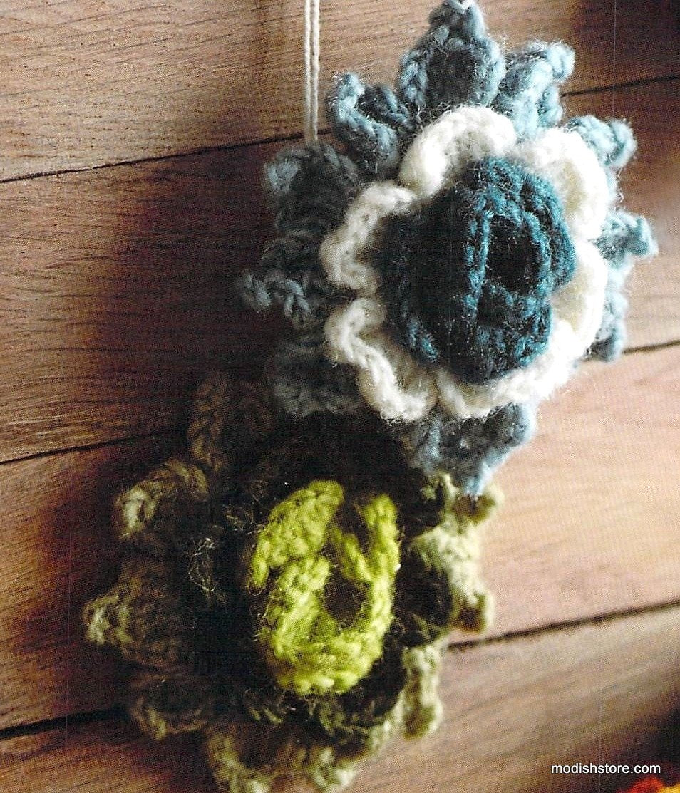 Roost Floret Crochet Ornaments