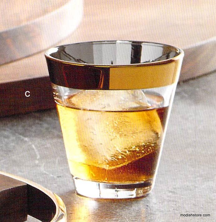 Roost Platinum & Gold Band Carafe & Glasses