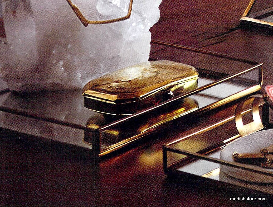 Roost Brass Square Nesting Trays - Set Of 5