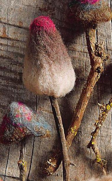 Roost Woodland Felt Mushroom Ornaments - Set Of 5