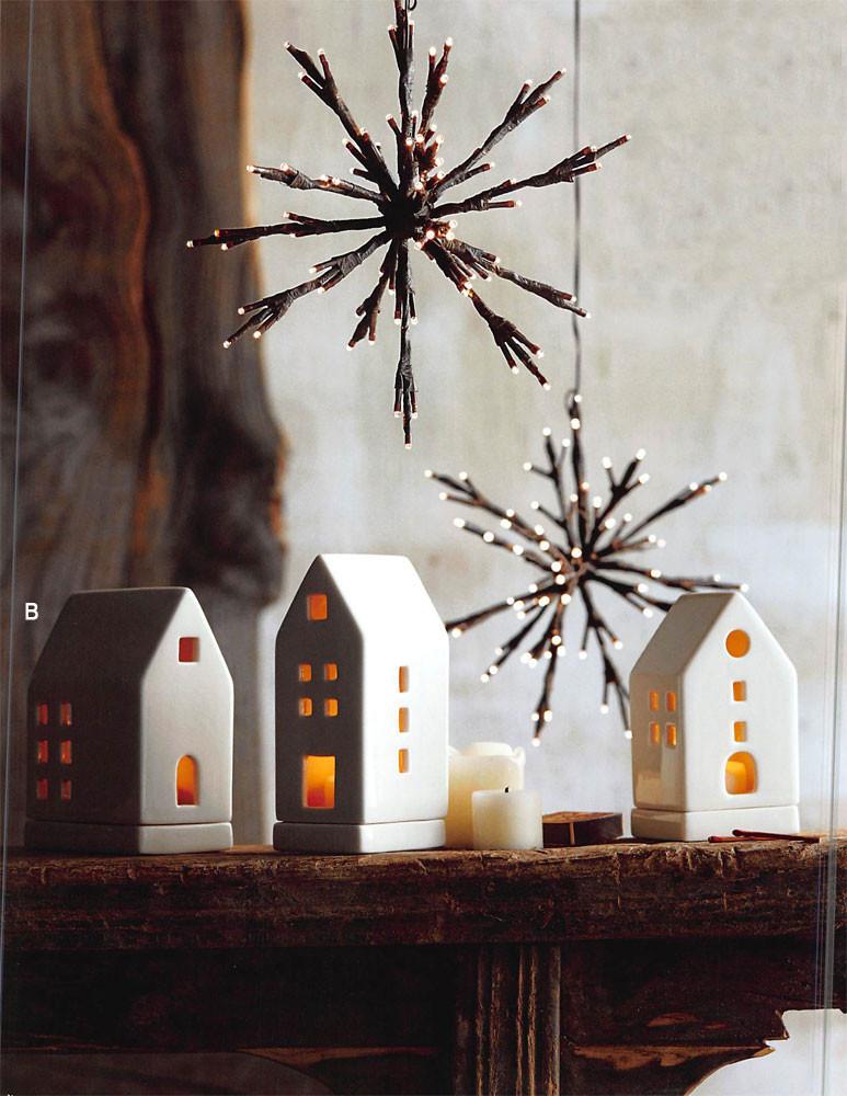 Roost Porcelain Tealight Houses - Set Of 3
