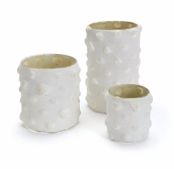 Hand Painted Seashells Tulum Votives - Set of 3 by GO Home