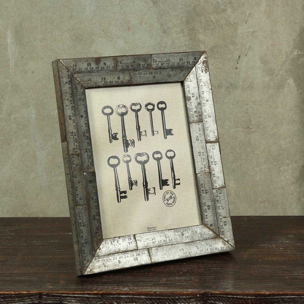 HomArt Metal Ruler Picture Frame - Set of 2