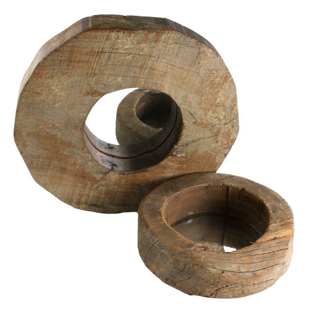 HomArt Wood Wheel Mirror - Set of 2 - Feature Image