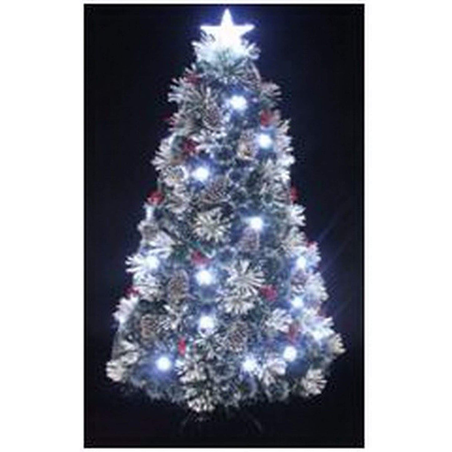 Christmas Tree Fiber Optic W/Cones & Berries Indoor - 72 Inch H