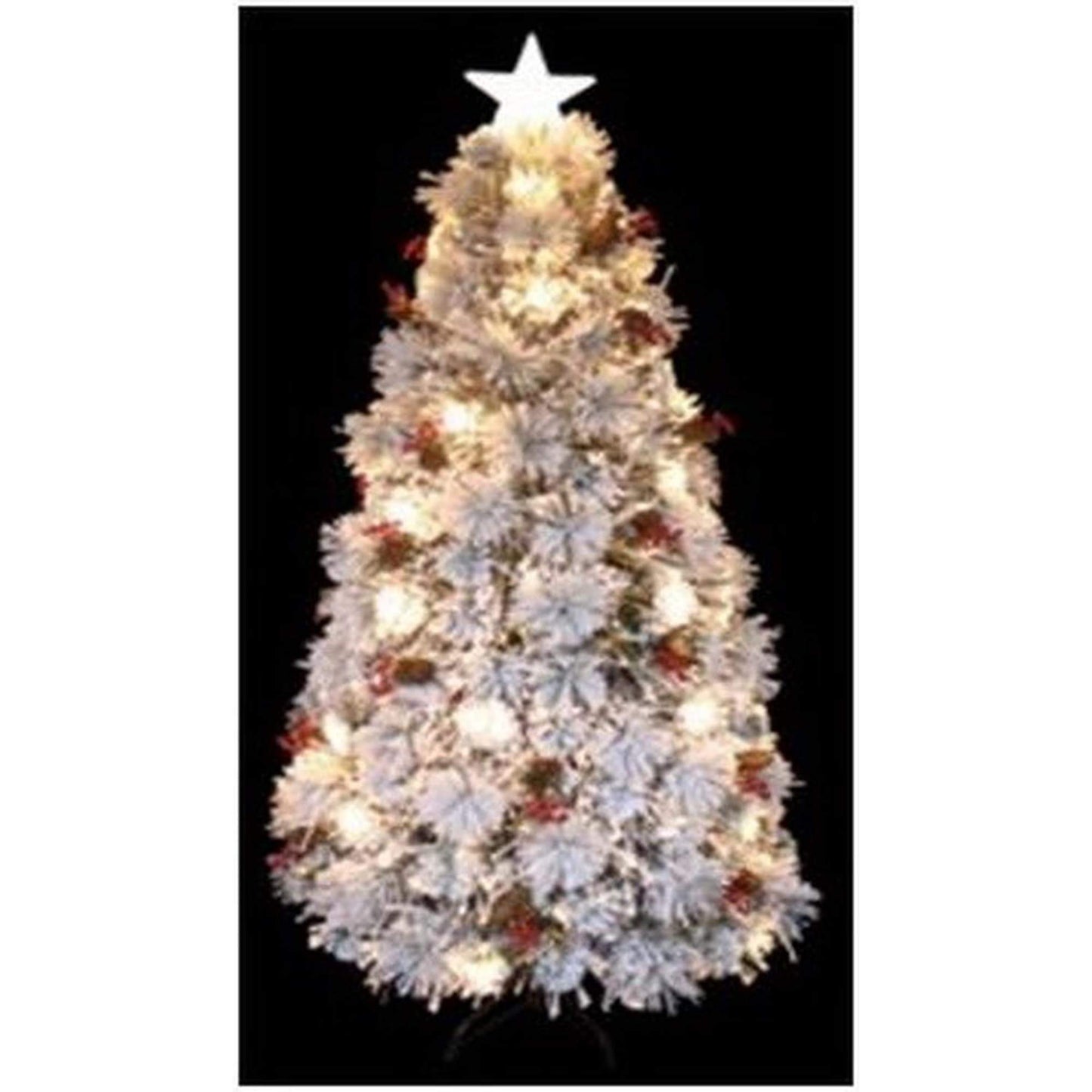 Christmas Tree Fiber Optic W/Cones & Berries Indoor - 72 Inch H