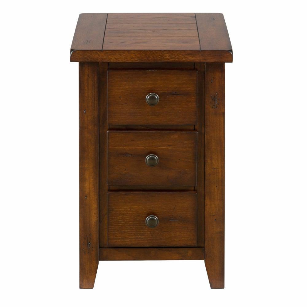 Jofran Clay County Oak Chairside Table