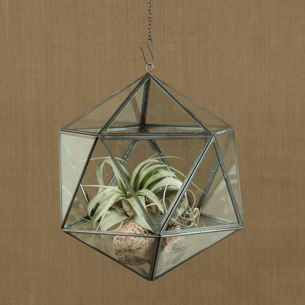 HomArt Pierre Hanging Leaded Glass Luminaria - Zinc Antique