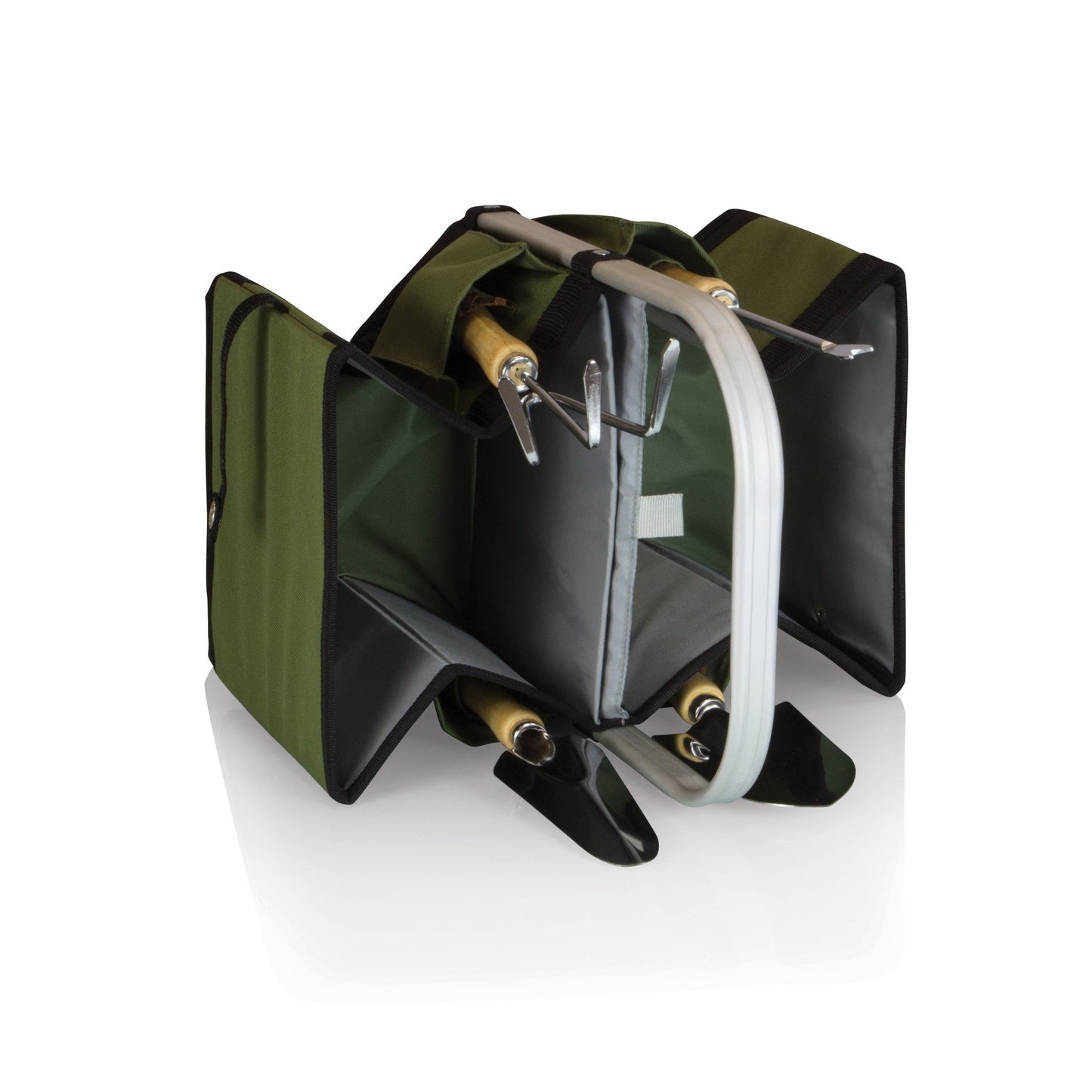 Picnic Time Garden Caddy Collapsible Basket with Tools - Set of 2