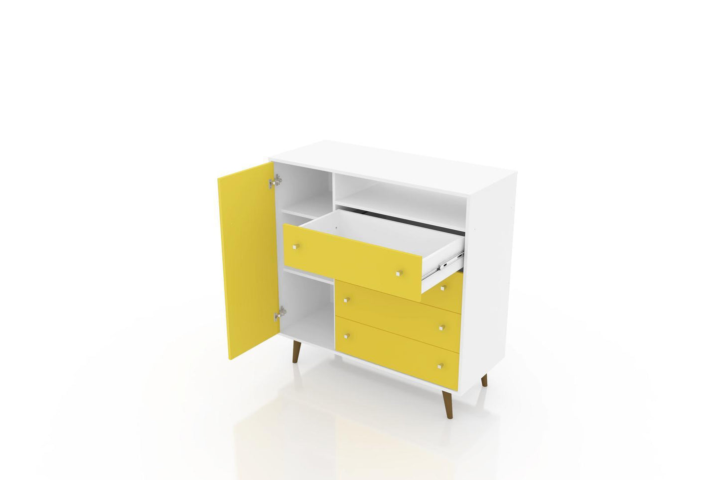 Manhattan Comfort Liberty 4-Drawer 42.32" Sideboard