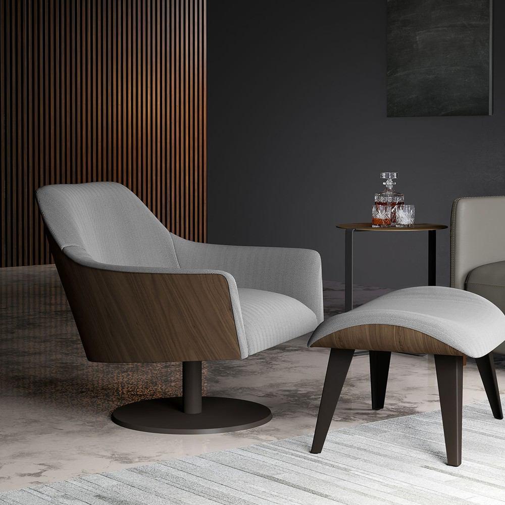Modloft Henry Lounge Chair and Ottoman