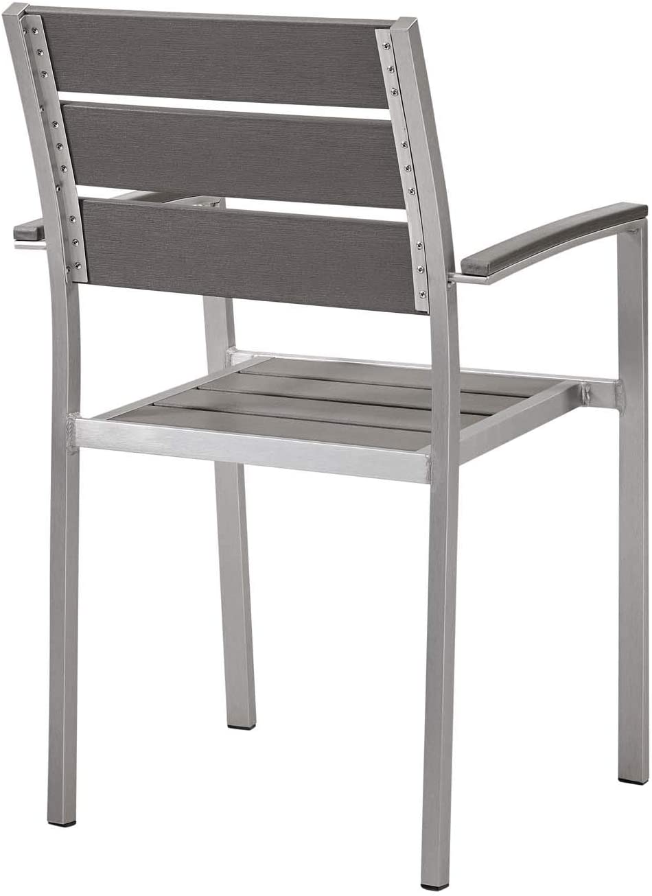Modway Shore Outdoor Patio Aluminum Dining Armchair S/2 | Armchairs | Modishstore-4