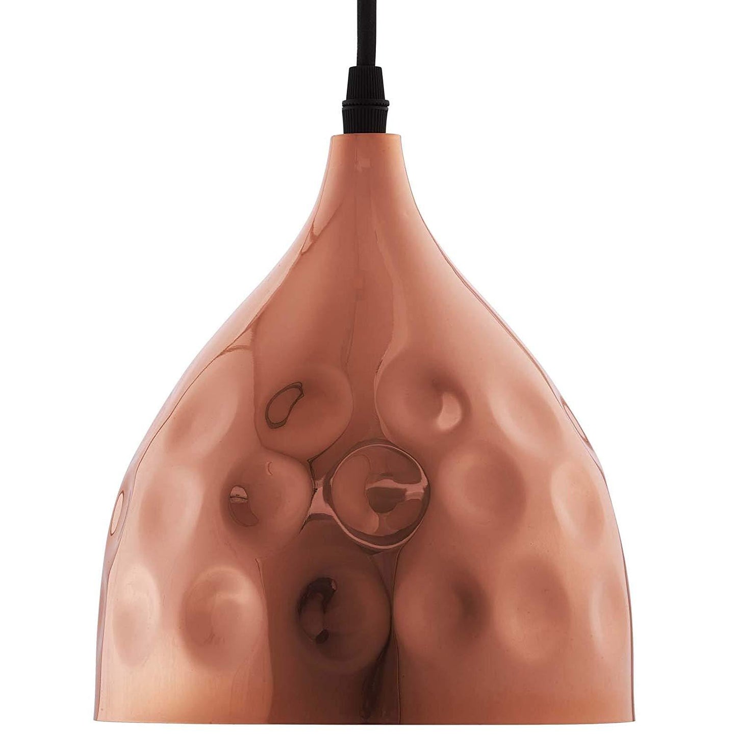 Modway Dimple 6.5" Bell-Shaped Rose Gold Pendant Light