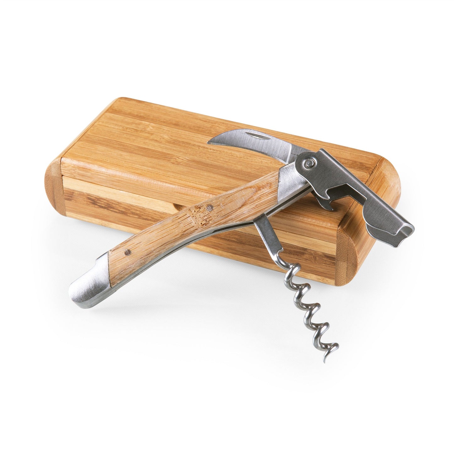 Picnic Time Elan Corkscrew in Bamboo Box - Set of 4