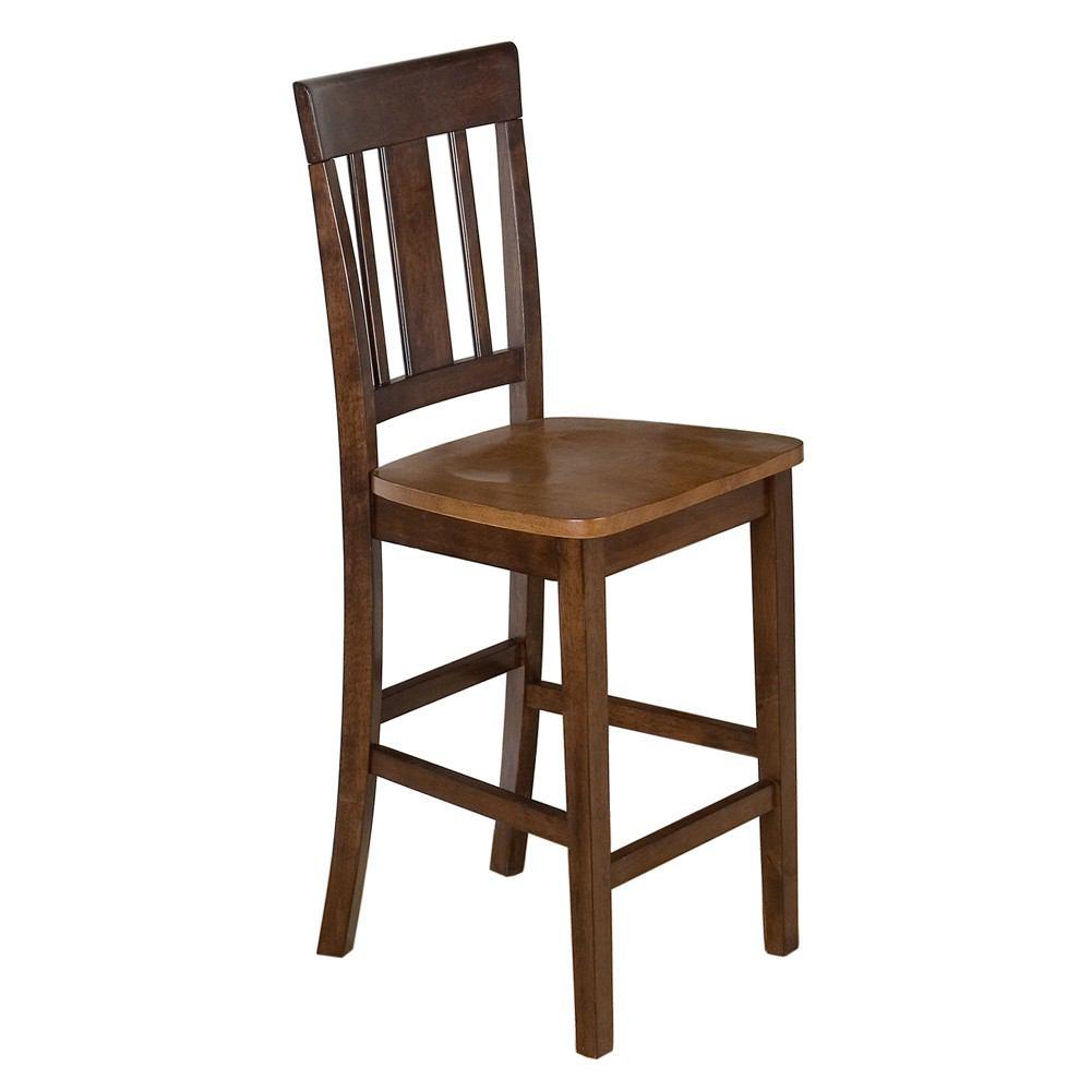 Jofran Kura Espresso/Canyon Gold Counter Height Stool