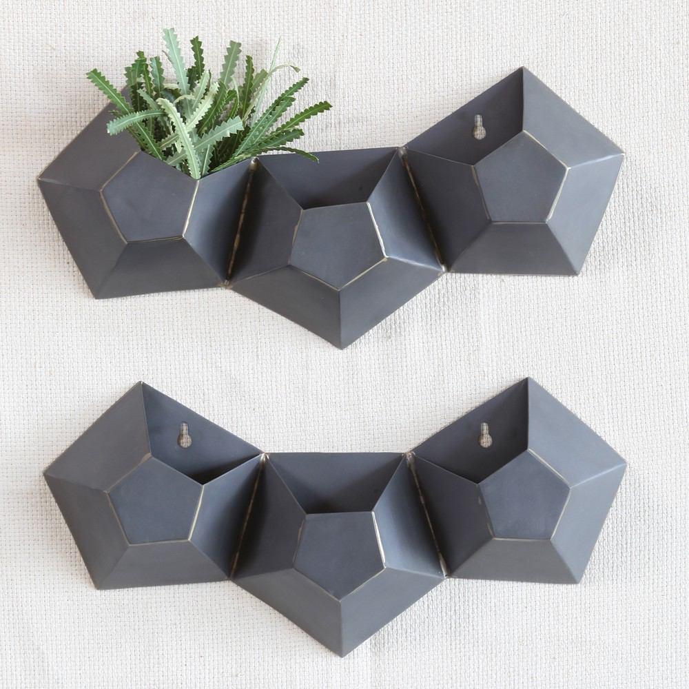 HomArt Hexagonal Iron Wall Vase