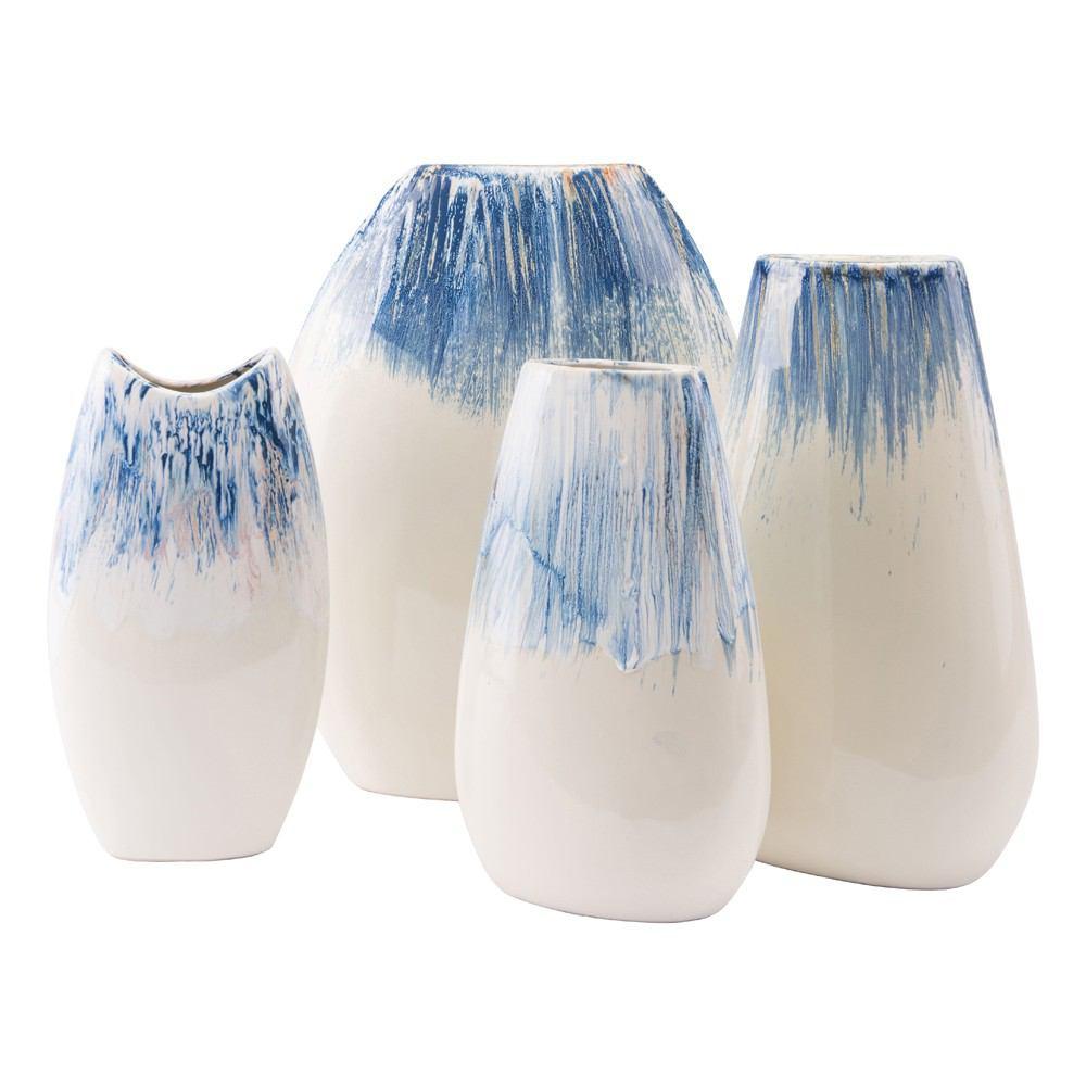 Zuo Ombre Round Vase Blue & White