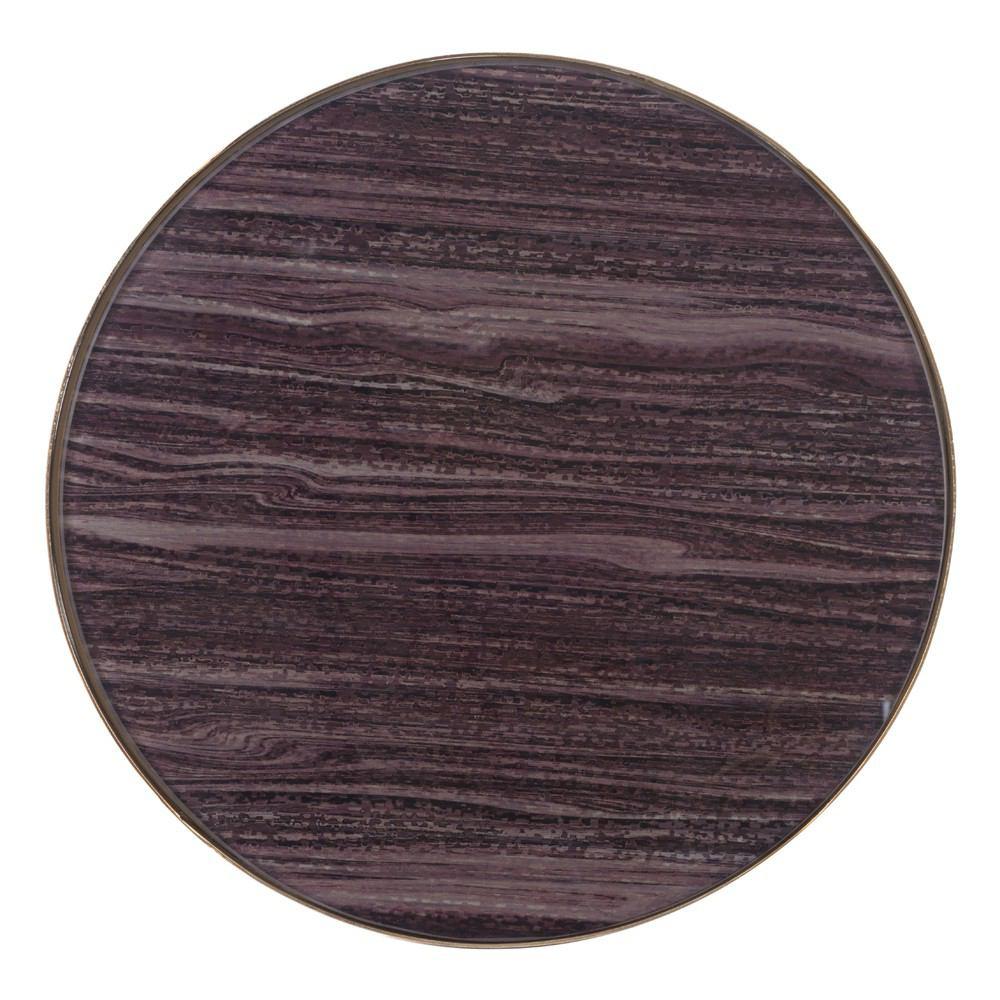 Zuo Onix Tables Purple & Antique Go - Set Of 2