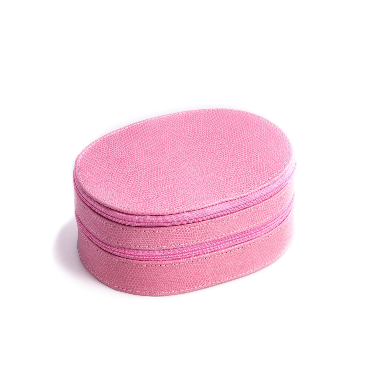 Bey-Berk Pink "Lizard" Leather Jewelry Case