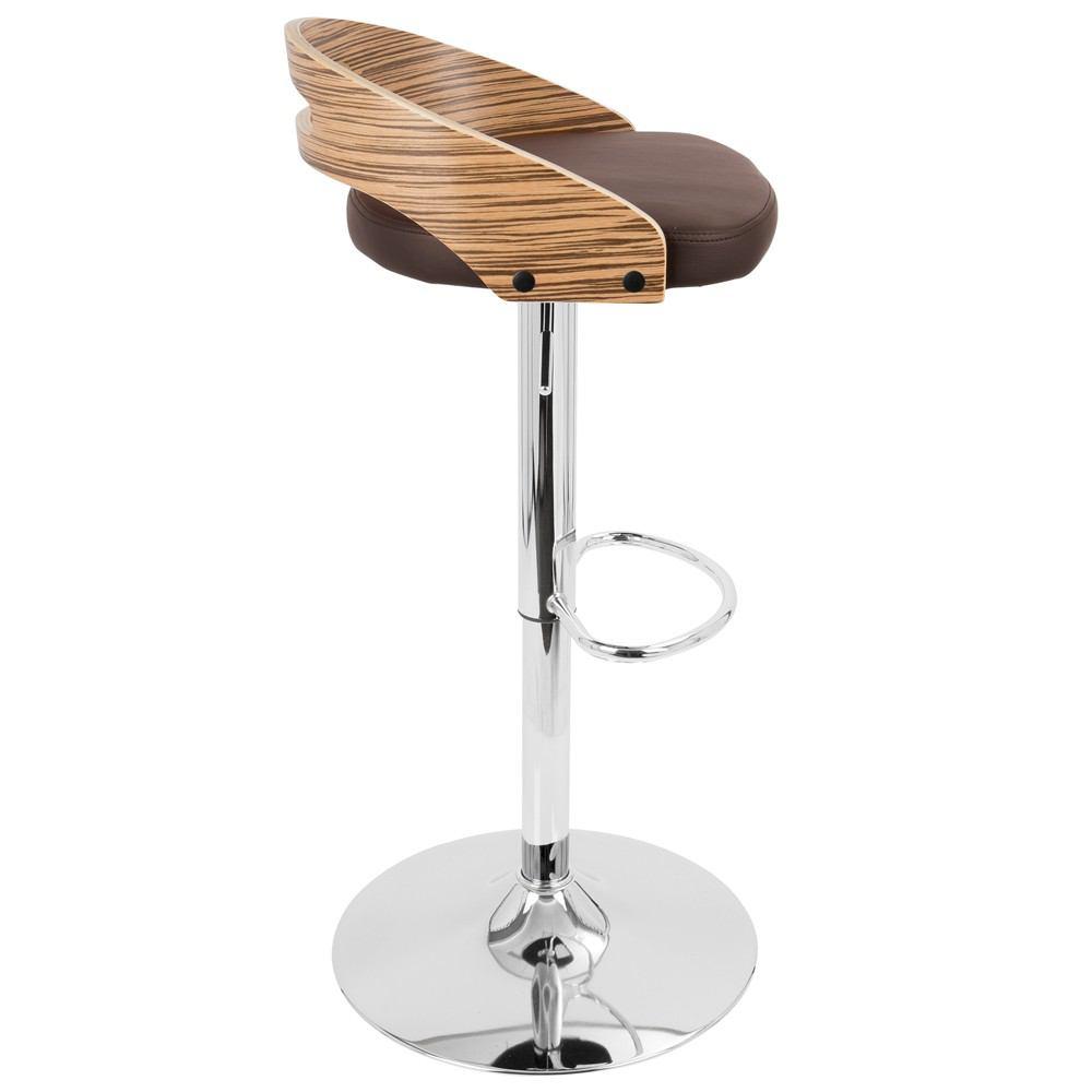 LumiSource Cassis Height Adjustable Barstool with Swivel
