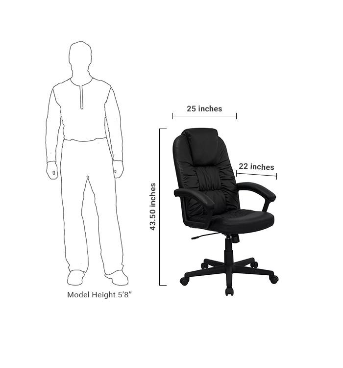 Flash Furniture High Back Black Leather Executive Swivel Office Chair