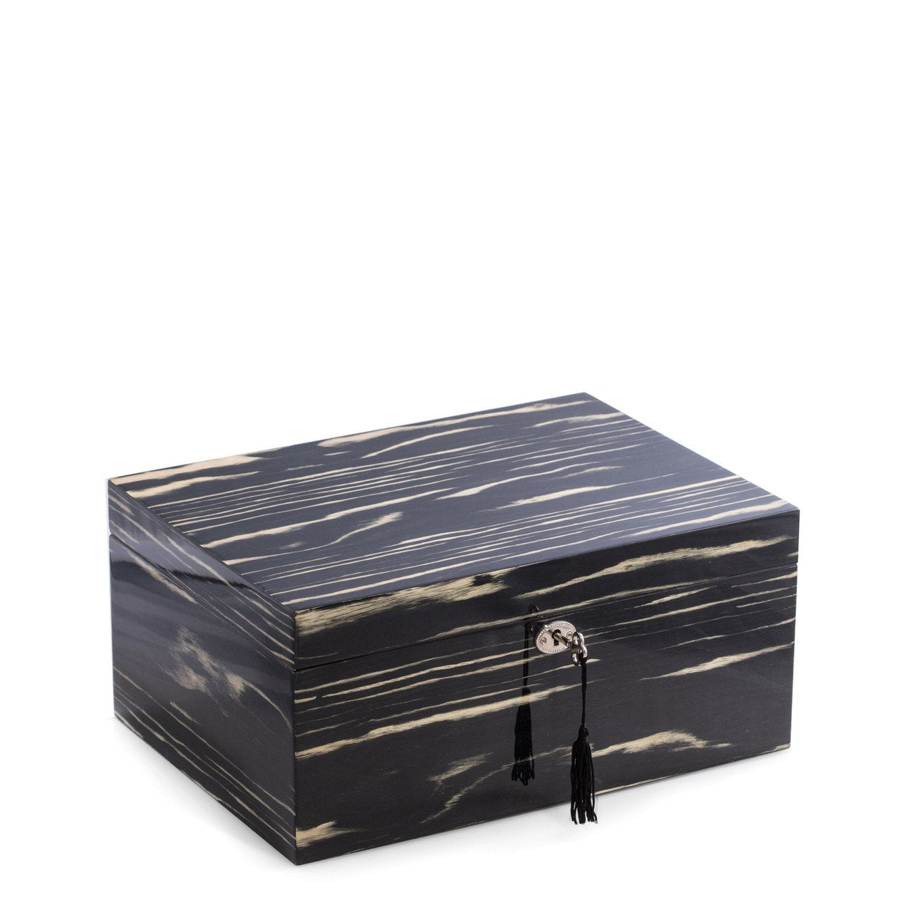 Bey-Berk "Ebony" Wood 100 Cigar Humidor with Removable Tray