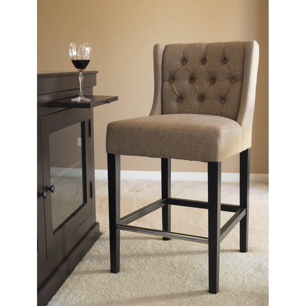 Padma's Plantation Captiva Island Counter Stool - Muddy Brown Linen