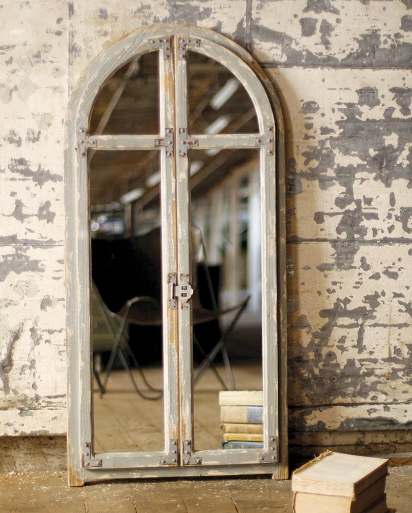 Kalalou Mirror With Arched Wooden Frame