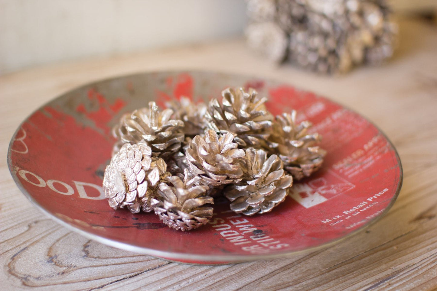 Kalalou Bag Of Pine Cones With Champagne Finish - Set of 4 boxes
