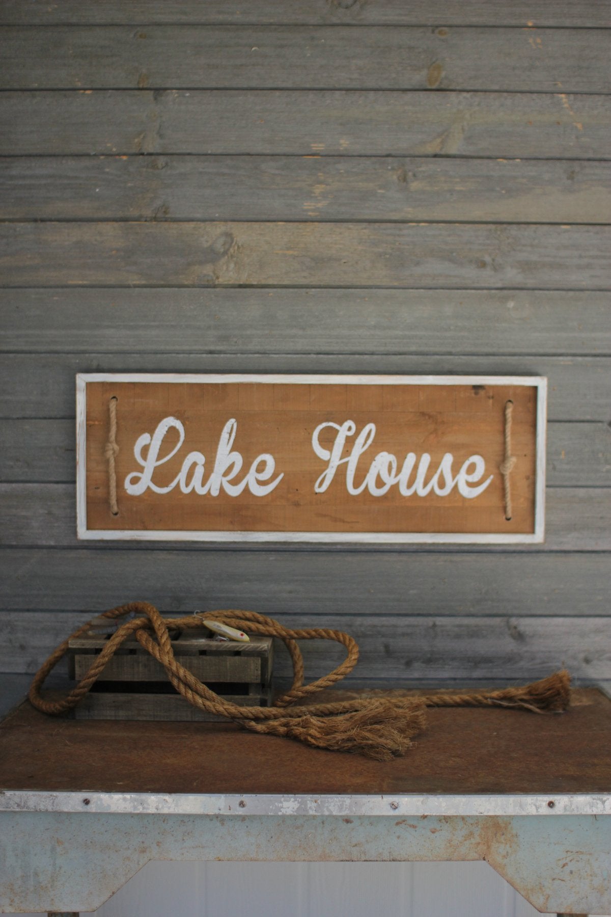 Kalalou Wooden Lake House Sign