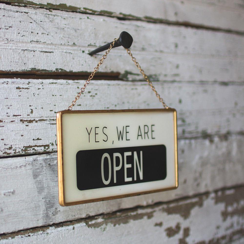 Kalalou Framed Open/Closed Sign