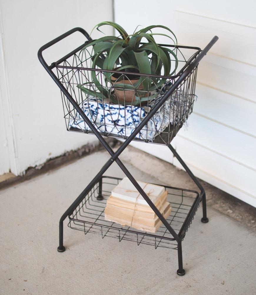 Kalalou Metal Basket With Stand