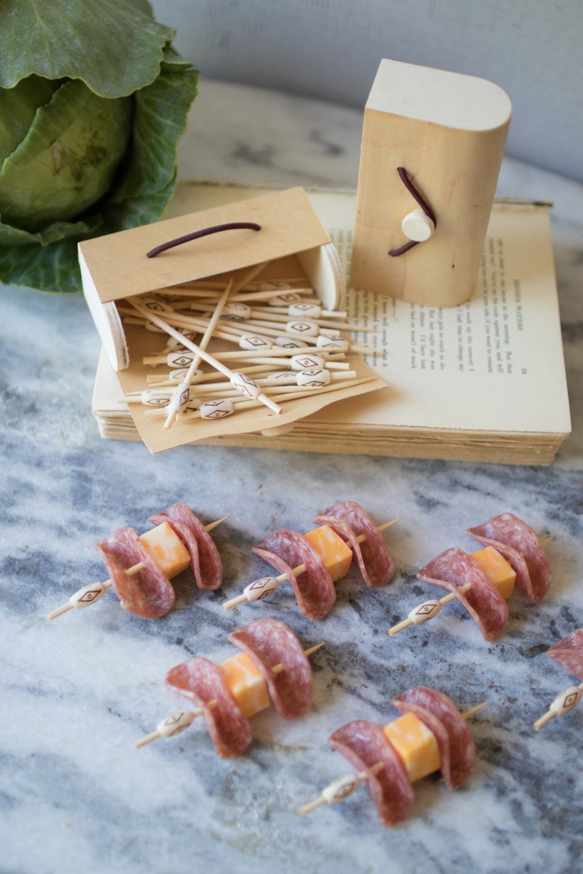 Kalalou Set Of 25 Fruit Picks In A Wooden Box (Set Of 6 Boxes)