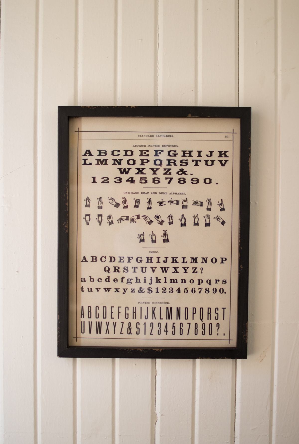 Kalalou Glass Framed Alphabet