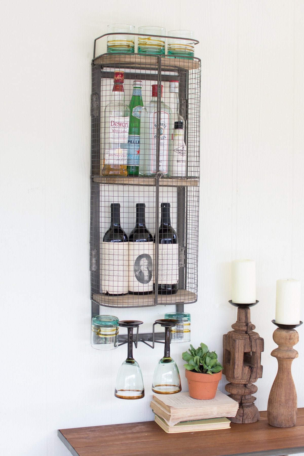 Kalalou Wire Bar Storage Cabinet