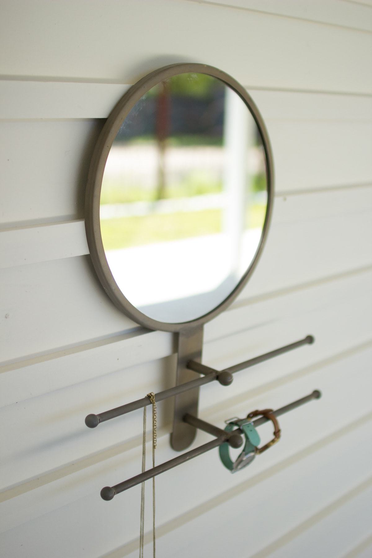 Kalalou Mirror With Double Jewelry Holder